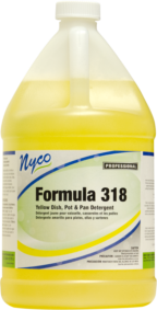 Formula 318 Commercial Dish Detergent | Yellow Pot & Pan Detergent