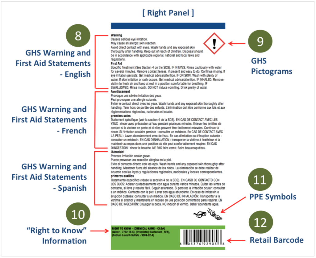 How to Read a Chemical Label | Label-Diagram-Right-Panel