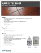 Quarry Tile Floor Cleaning Procedurews