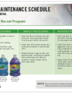 Scrub & Recoat Procedure and Maintenance Schedule