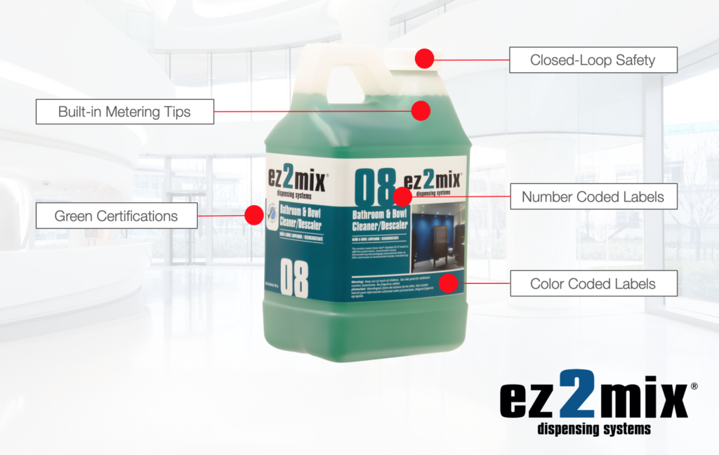 ez2mix Dilution Control Dispensing System Bottle Benefits